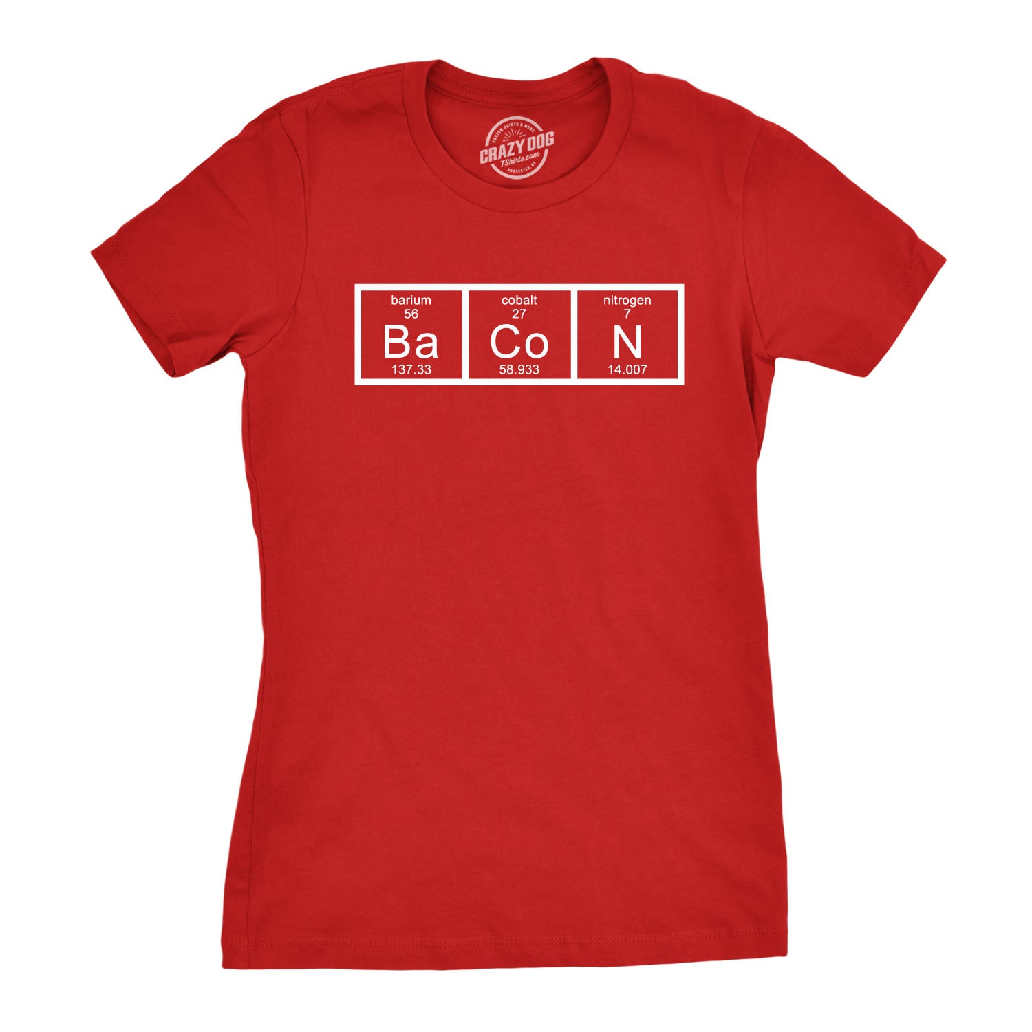 Chemistry Of Bacon Women's T Shirt