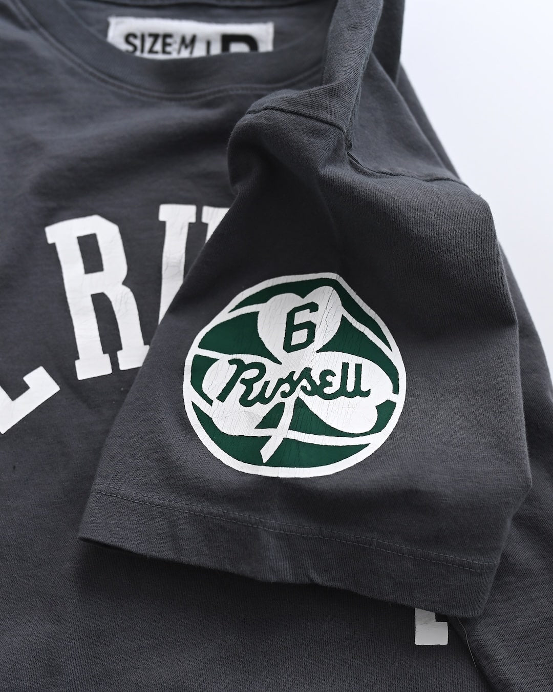 Bill Russell #6 Vintage Grey Tee
