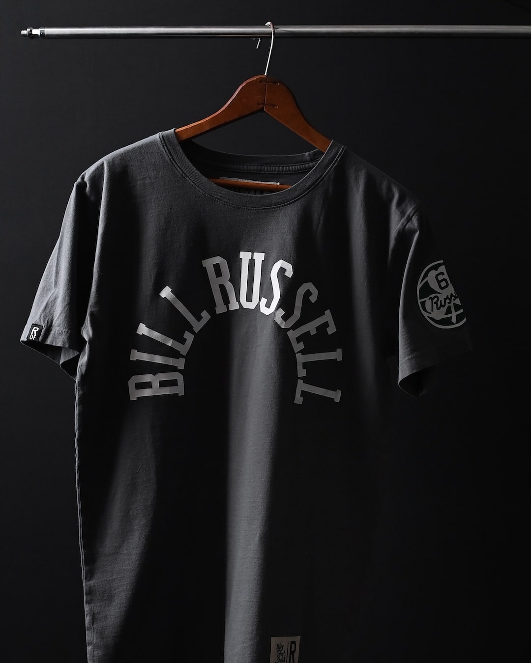 Bill Russell #6 Vintage Grey Tee