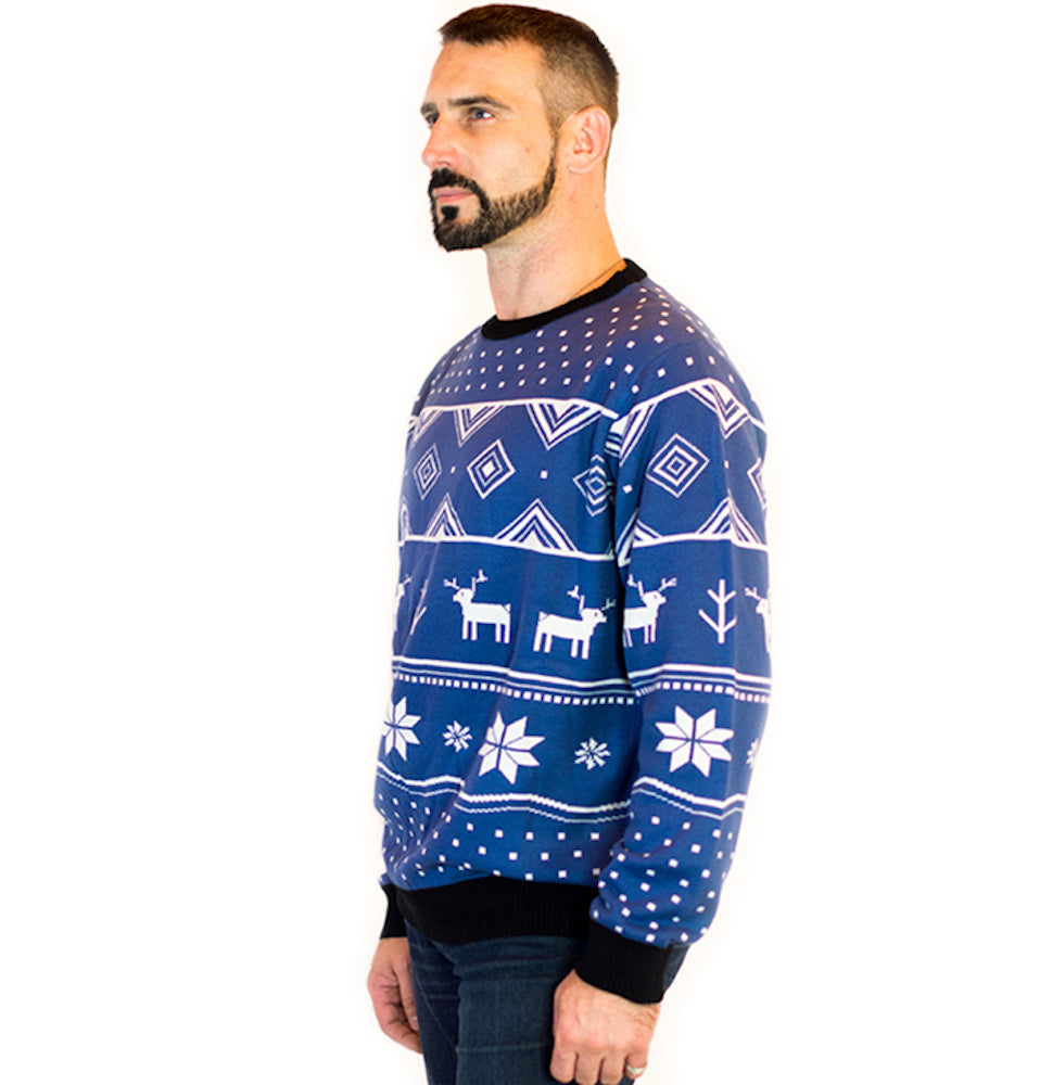 Classic Ugly Sweater – Blue Deer Men’s