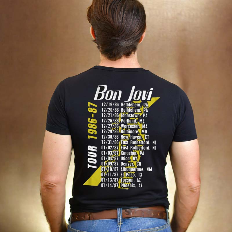 BON JOVI Eye-Catching T-Shirt, US Tour 1986-87