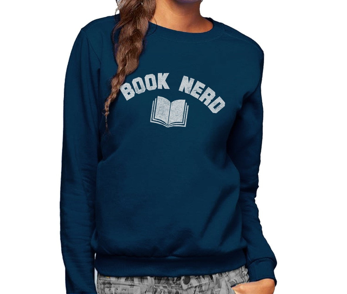 Unisex Book Nerd Vintage Sweatshirt Geeky Nerdy Literary
