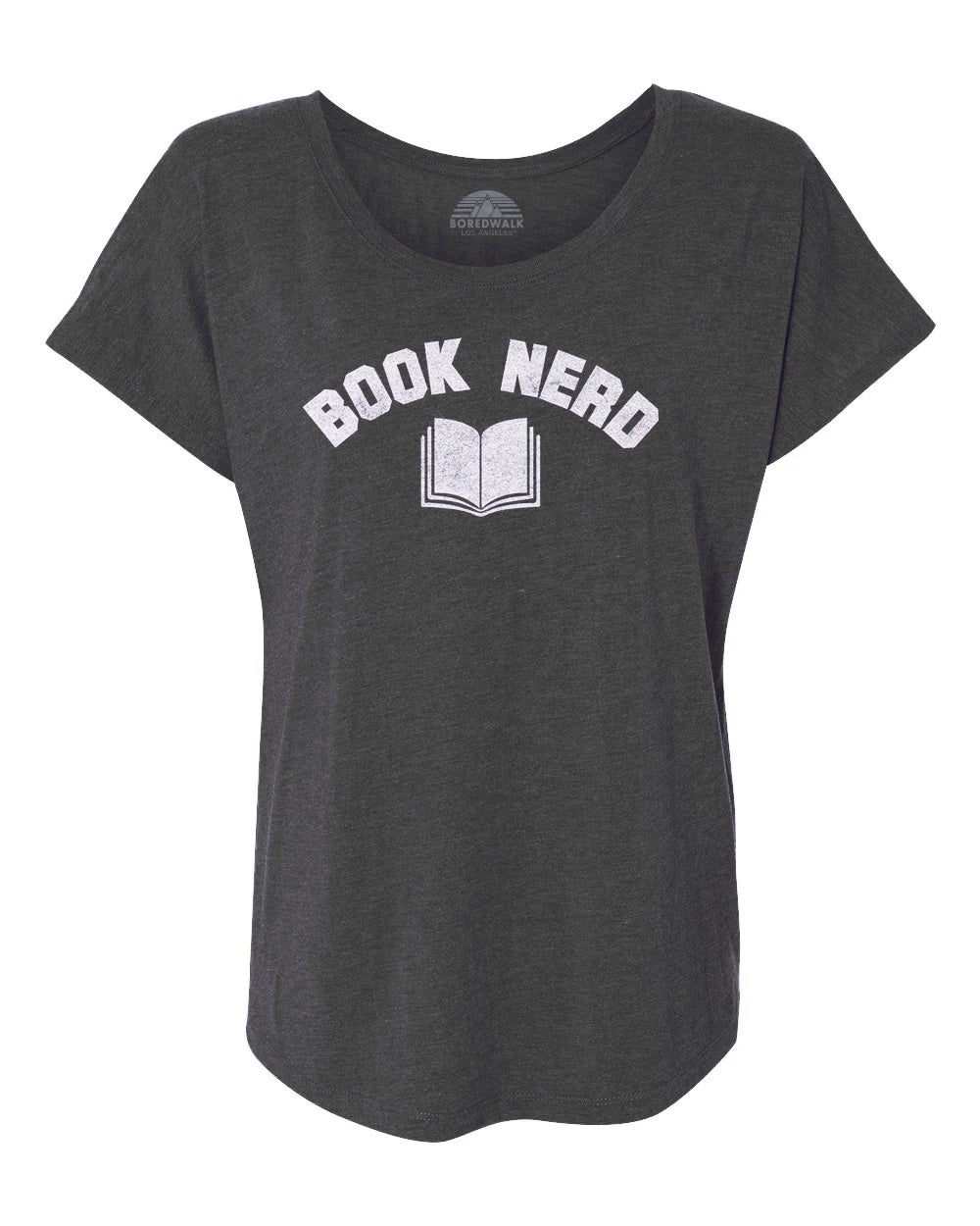 Women's Book Nerd Vintage Geeky Nerdy Literary Scoop Neck T-Shirt