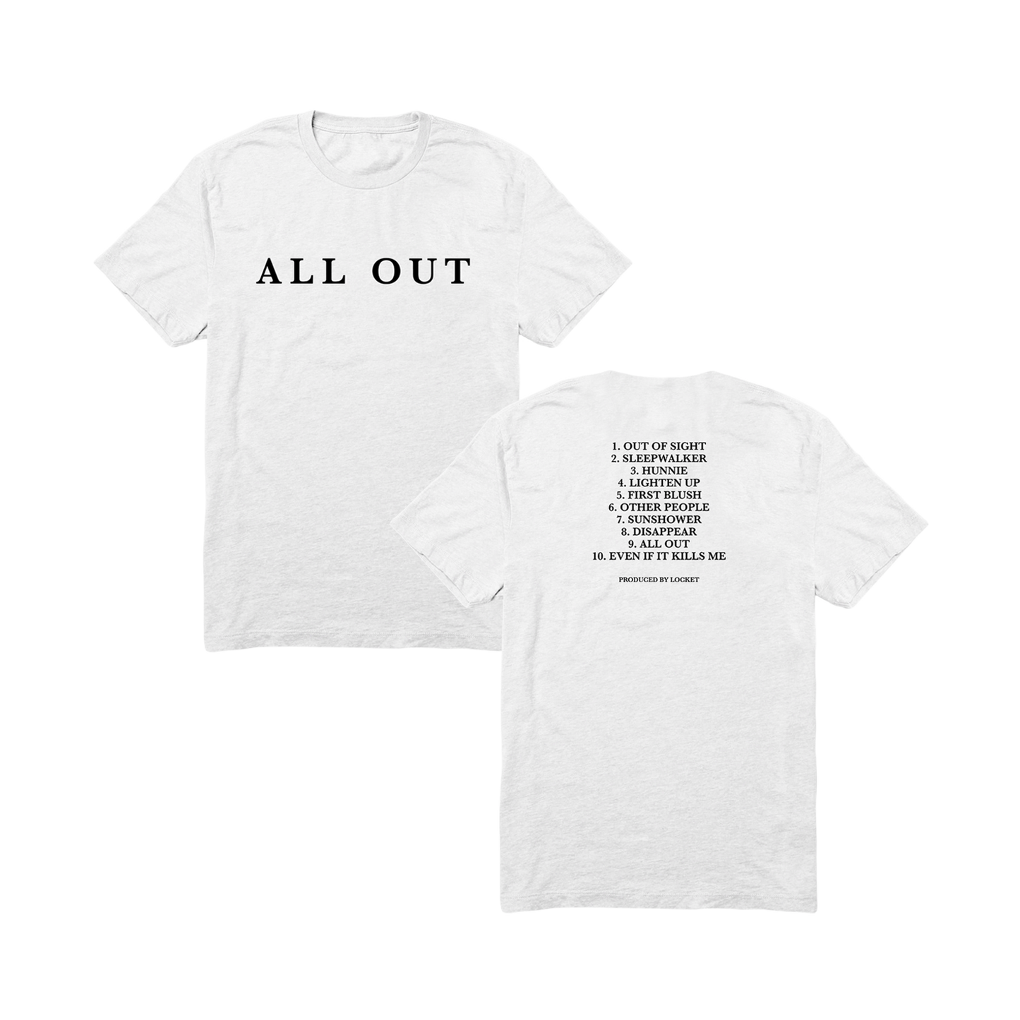 All Out Tracklist Tee