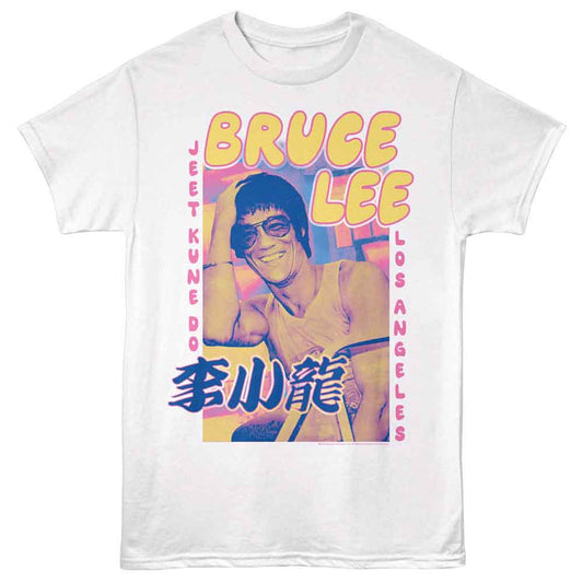Bruce Lee Fun Colors White Unisex T-Shirt