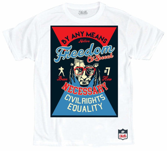 By Any Means Colin Kaepernick Tribute T-Shirt with Black Background
