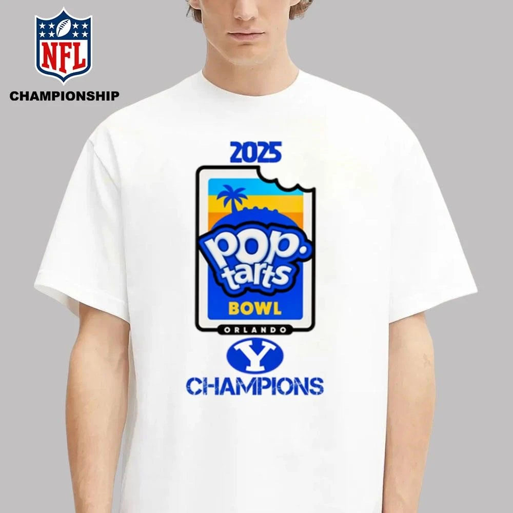 BYU Cougars 2025 Pop-Tarts Bowl Champions Logo Shirt