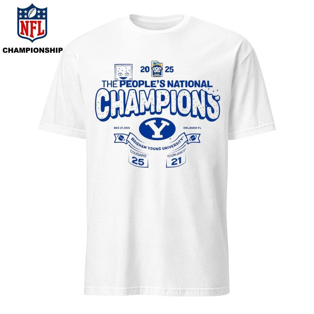 BYU Cougars Victory 25-21 Georgia Tech Yellow Jackets 2025 Pop-Tarts Bowl The People’s National Champions Shirt