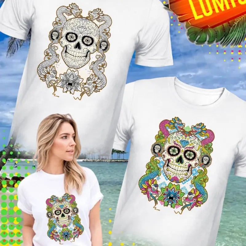 calavera quezacolth    T-shirt Cotton White Hoodie, Sweatshirt | UrbanDripWear.com