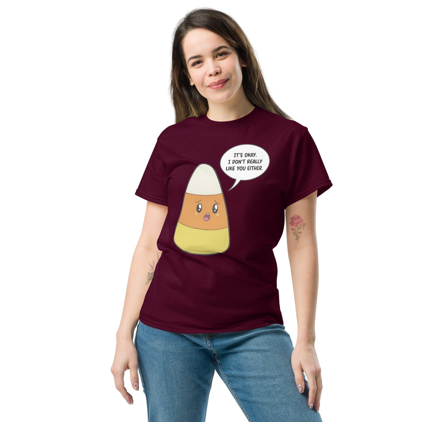 Candy Corn I Don't Like You Either Halloween Unisex T-Shirt