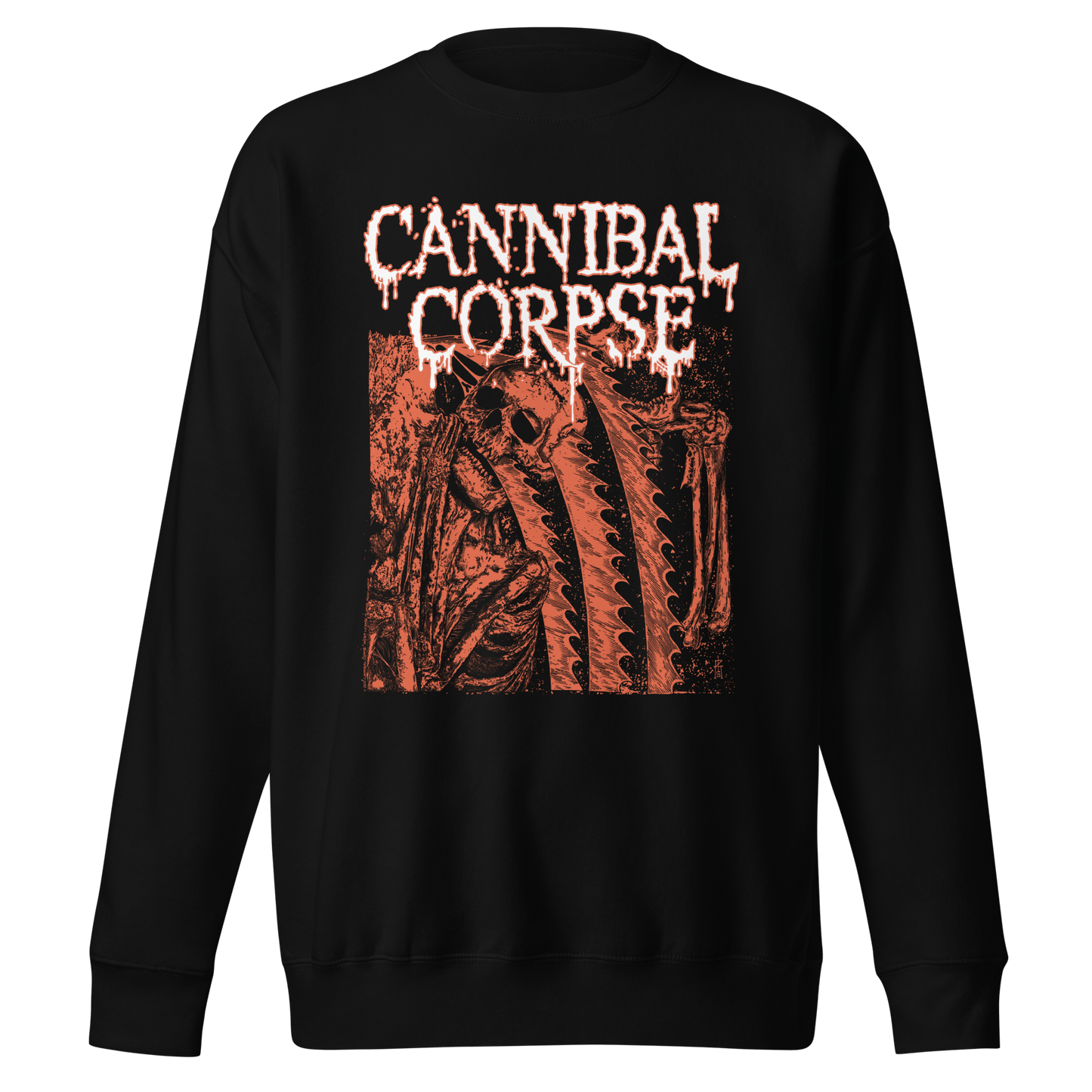 Cannibal Corpse White Drip Logo Sweatshirt