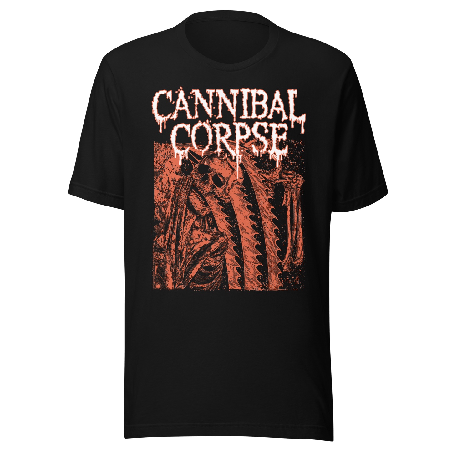 Cannibal Corpse White Drip Logo T-Shirt
