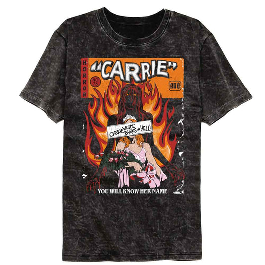 Carrie Flaming Cover Mineral Wash T-Shirt