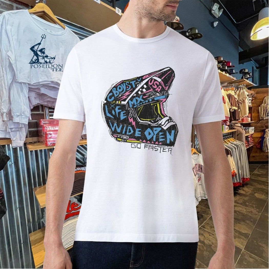 Cboystv Life Wide Open Go Faster T-shirt