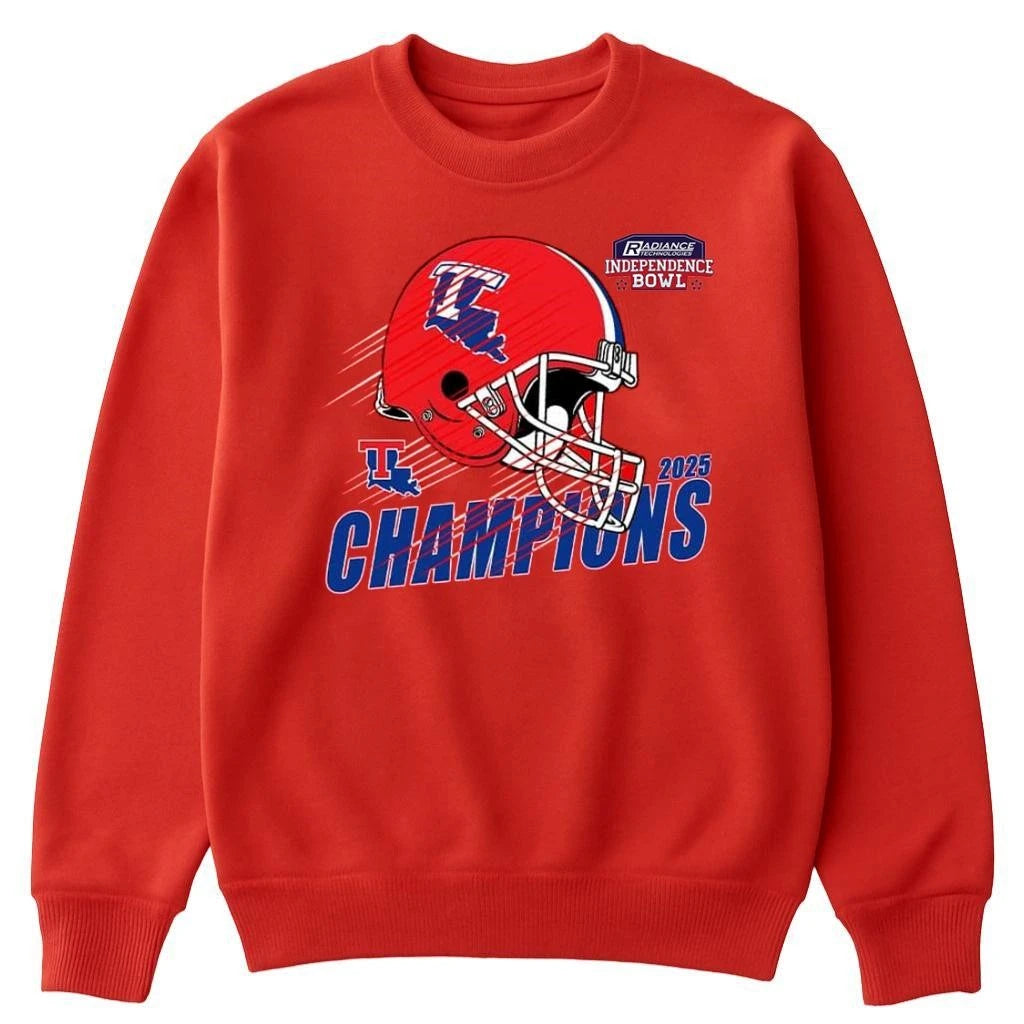 Celebrate 2025 Independence Bowl Louisiana Tech Bulldogs Football Champions 2025 Radiance Technologies Independence Bowl Shirt