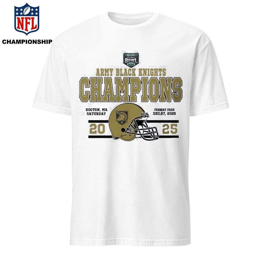 Celebrate Army Black Knights Football Named To Champions 2025 Wasabi Fenway Bowl Shirt