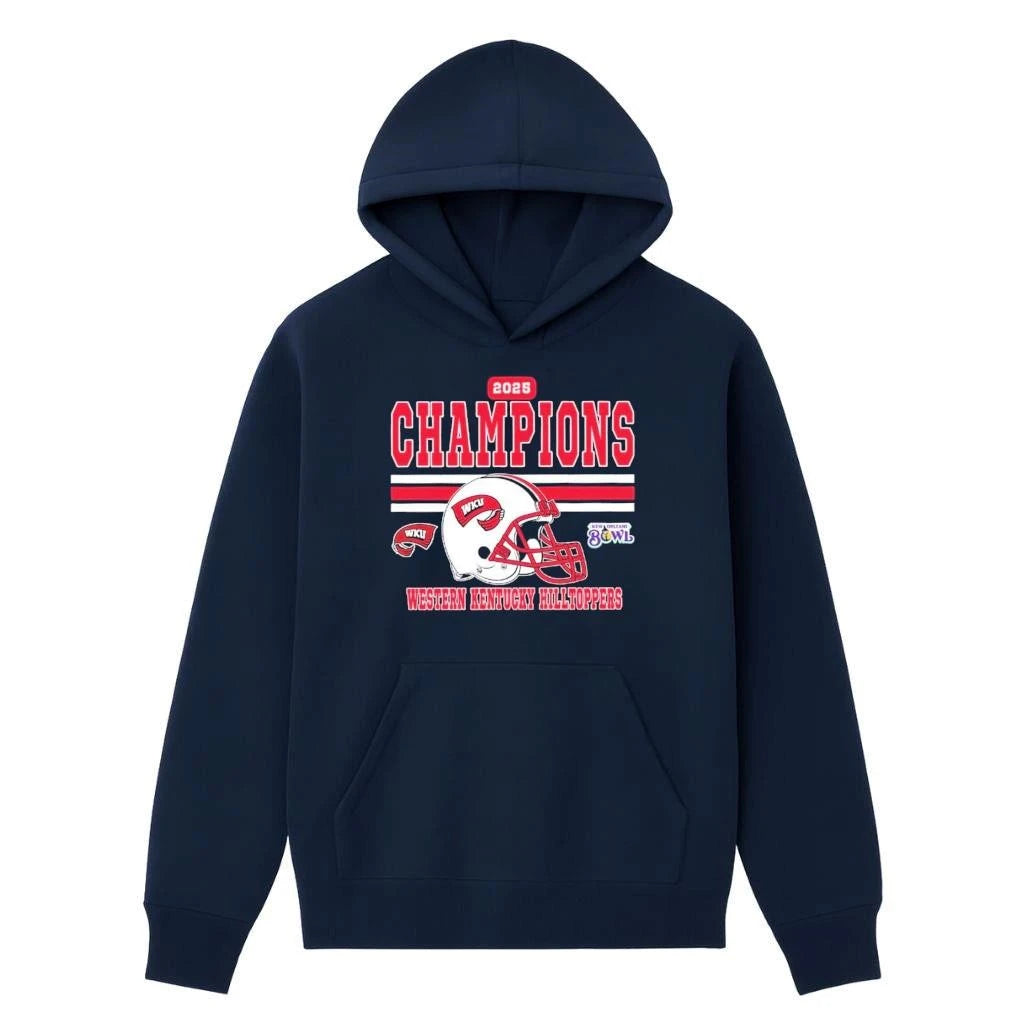 Celebrates 2025 New Orleans Bowl Champions Western Kentucky Hilltoppers Football Champions 2025 New Orleans Bowl Shirt