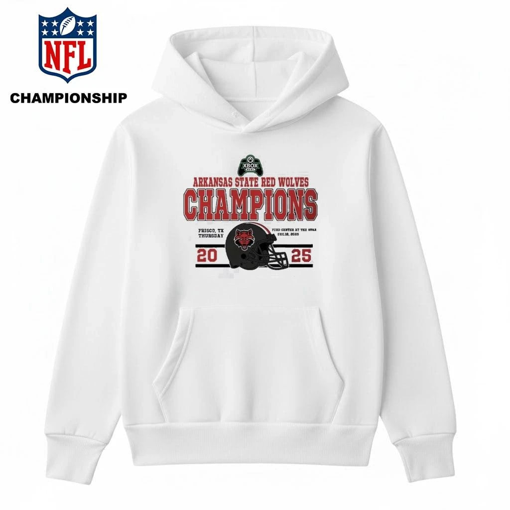 Celebrates 2025 Xbox Bowl Arkansas State Red Wolves To The Champions 2025 Xbox Bowl Shirt