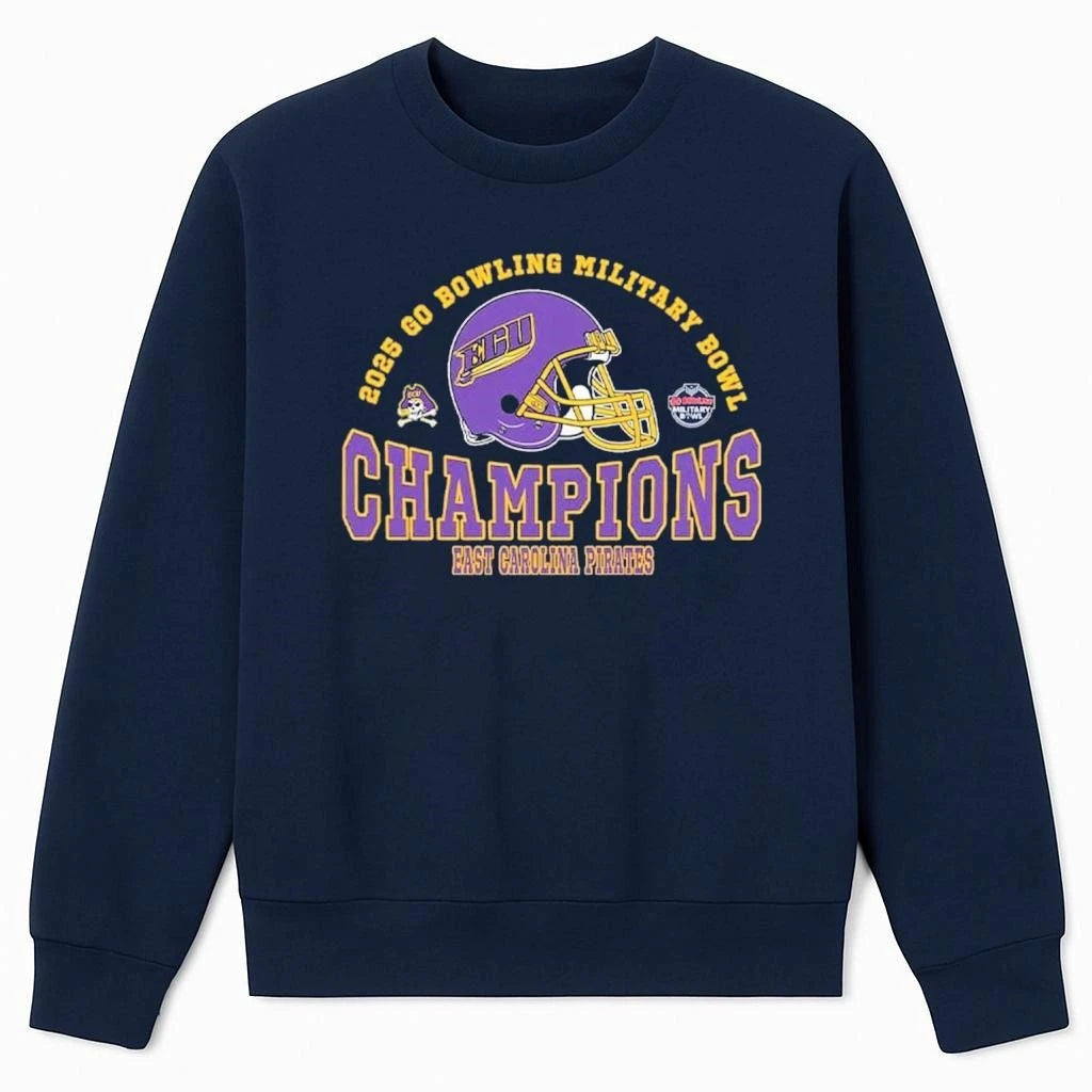 Champions 2025 Military Bowl East Carolina Pirates Football The Champions 2025 Go Bowling Military Bowl Vintage Shirt