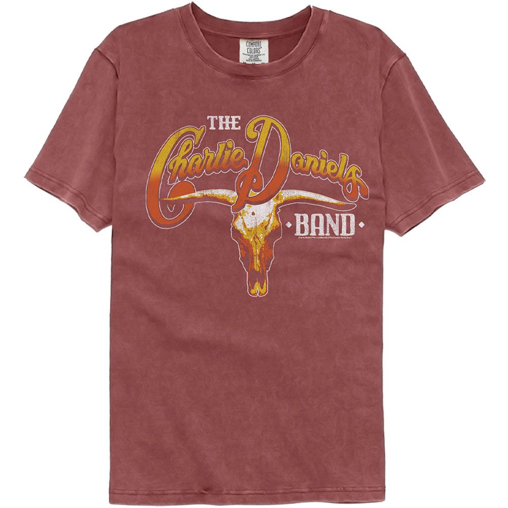 Charlie Daniels Band - CDB Cow Skull And Logo Comfort Color T-Shirt