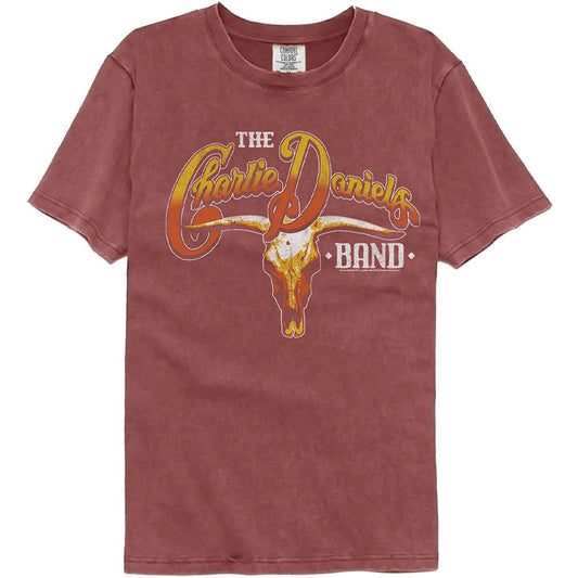 Charlie Daniels Band - CDB Cow Skull And Logo Comfort Color T-Shirt
