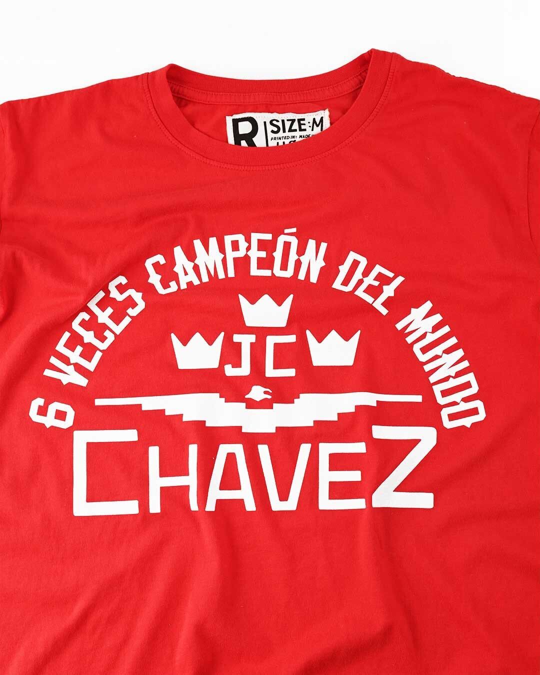 Chavez 6 Veces Campeon Del Mundo Red Tee