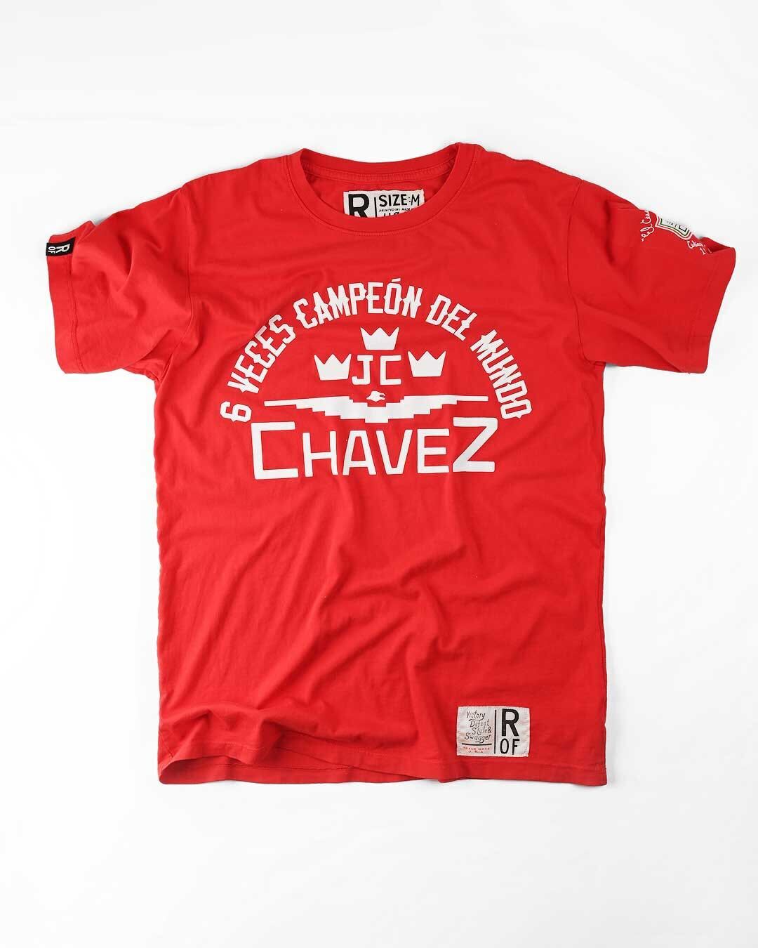 Chavez 6 Veces Campeon Del Mundo Red Tee