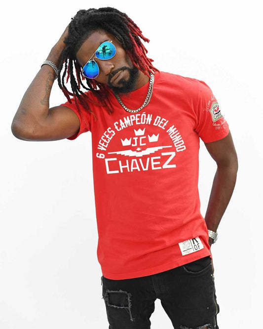 Chavez 6 Veces Campeon Del Mundo Red Tee