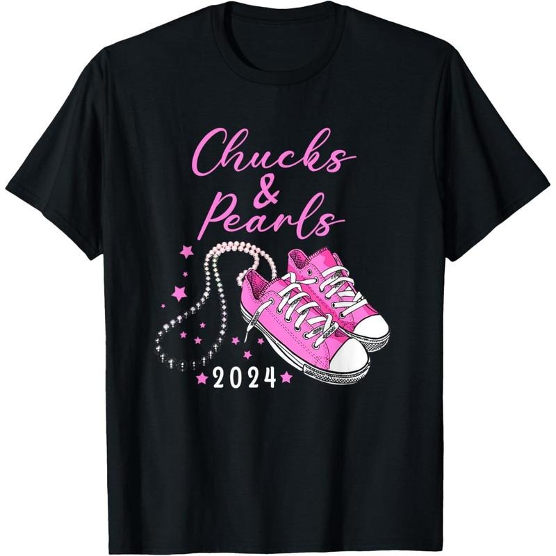 chucks and pearls 2024 Kamala Harris For President 47th T-Shirt made in usa Hoodie, Sweatshirt | UrbanDripWear.com