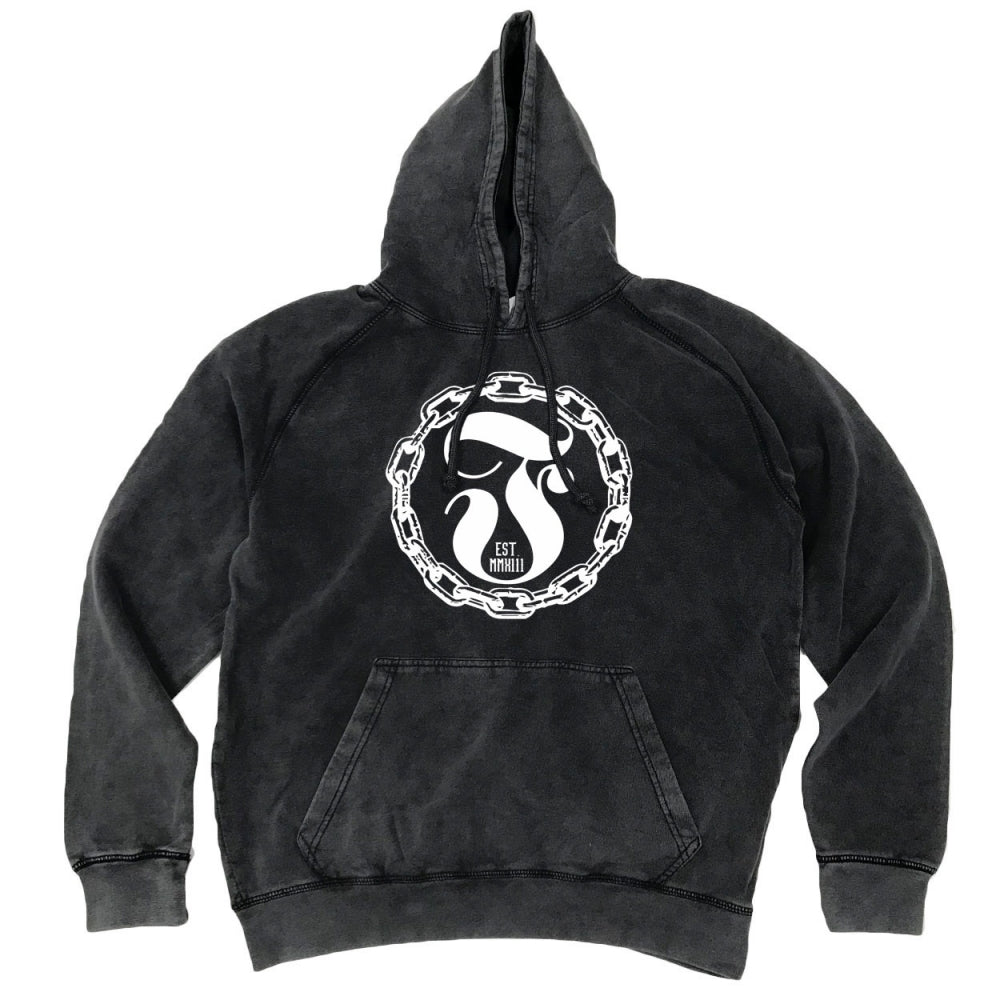 FRESH OUT - CIRCLE VINTAGE HOODIE - BLACK