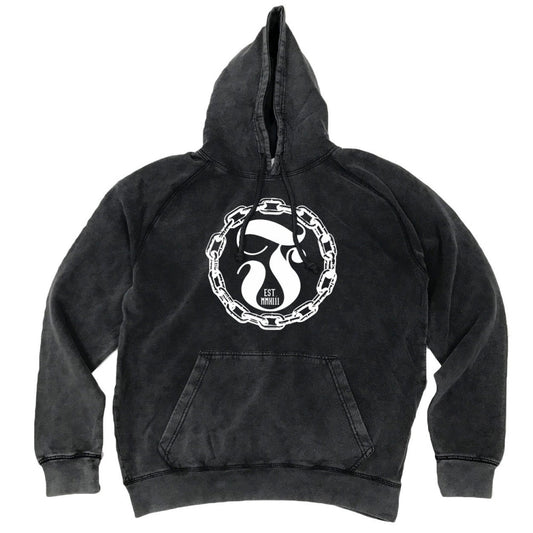 FRESH OUT - CIRCLE VINTAGE HOODIE - BLACK
