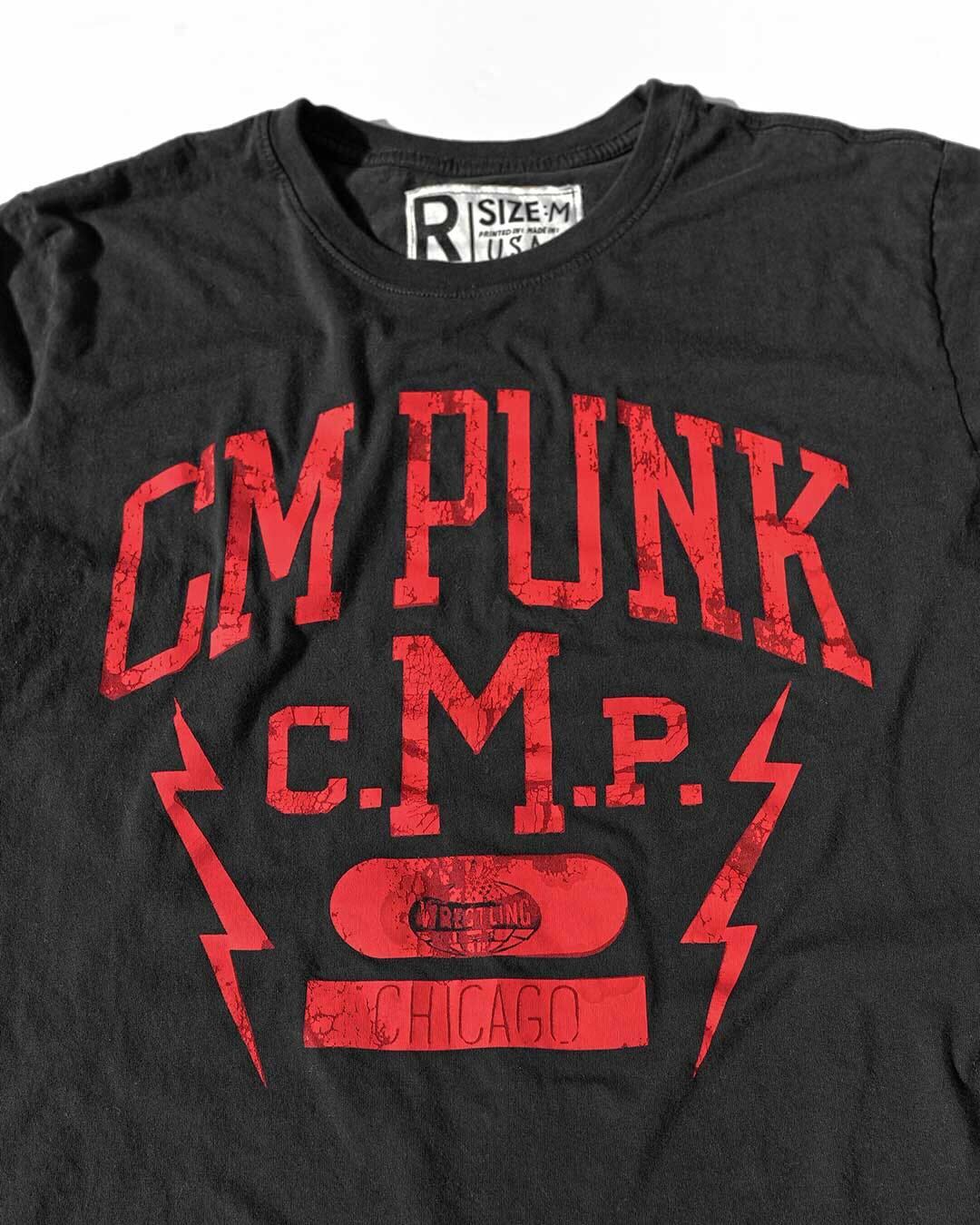 CM Punk Vintage Black Tee