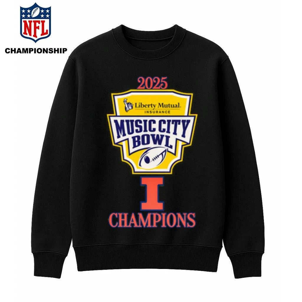 Congrats Illinois Fighting Illini Champions 2025 Music City Bowl Championship Logo Shirt