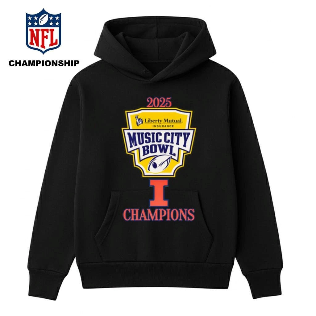 Congrats Illinois Fighting Illini Champions 2025 Music City Bowl Championship Logo Shirt