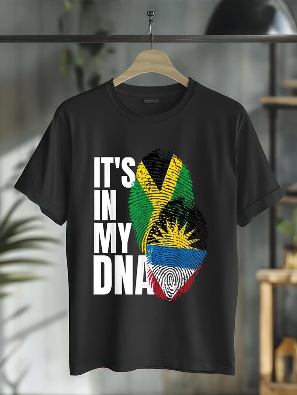 cotton Antigua And Jamaican DNA Mix Flag Heritage T-Shirt casual Fashion graphic tees Hoodie, Sweatshirt | UrbanDripWear.com