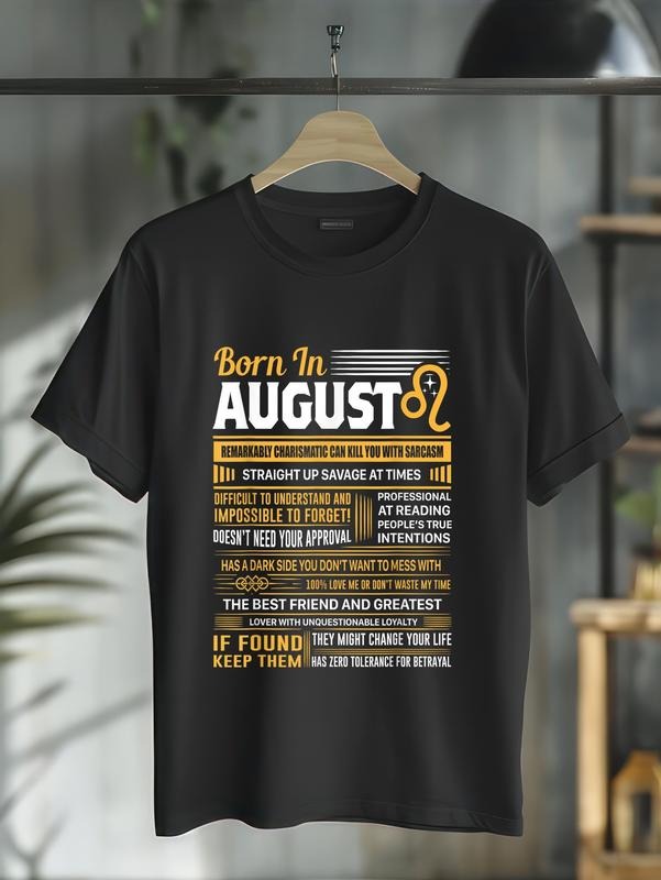 cotton August Birthday Gifts - Born In August Leo T-Shirt T-Shirt Fashion printing Tshirt for women Hoodie, Sweatshirt