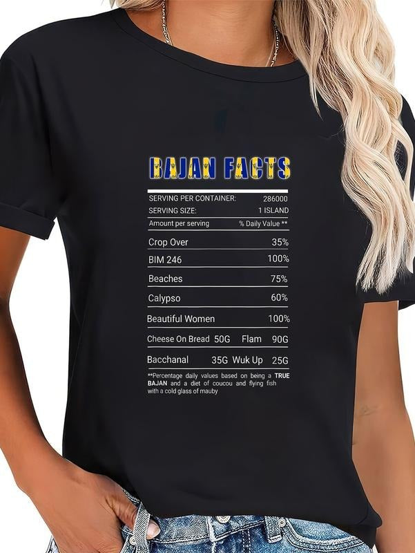 cotton Bajan Nutrition Facts| Funny Barbados Shirt| Barbadian Pride T-Shirt casual Fashion graphic tees Hoodie, Sweatshirt
