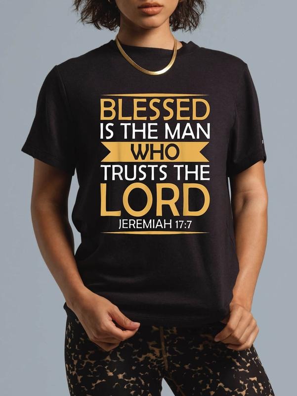 cotton Bible Scripture Verse Jeremiah 17:7 Inspirational T-Shirt casual Fashion graphic tees Hoodie, Sweatshirt