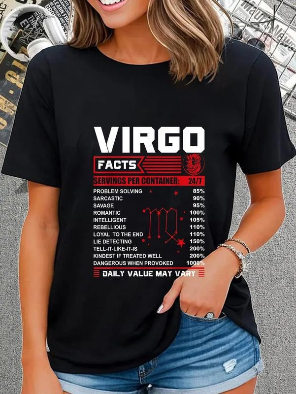 cotton Birthday Gifts - Virgo Facts T-Shirt T-Shirt Fashion printing Tshirt for women Hoodie, Sweatshirt | UrbanDripWear.com