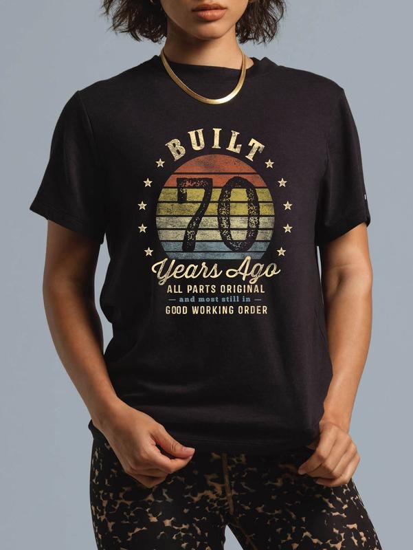 cotton Built 70 Years Ago - All Parts Original Gifts 70th Birthday T-Shirt casual Fashion graphic tees women Hoodie,...
