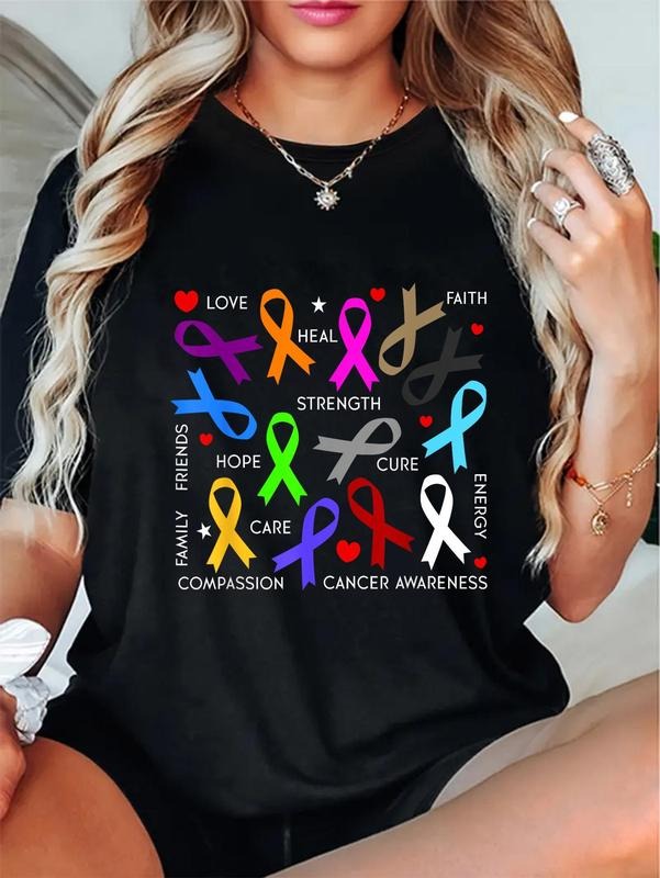 cotton Cancer Awareness - Fight Cancer Ribbons T-Shirt casual Fashion graphic tees women Hoodie, Sweatshirt