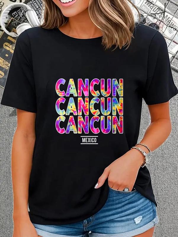 cotton Cancun Mexico Party Shirt | Spring Break - Summer Souvenir T-Shirt casual Fashion graphic tees women Hoodie,...