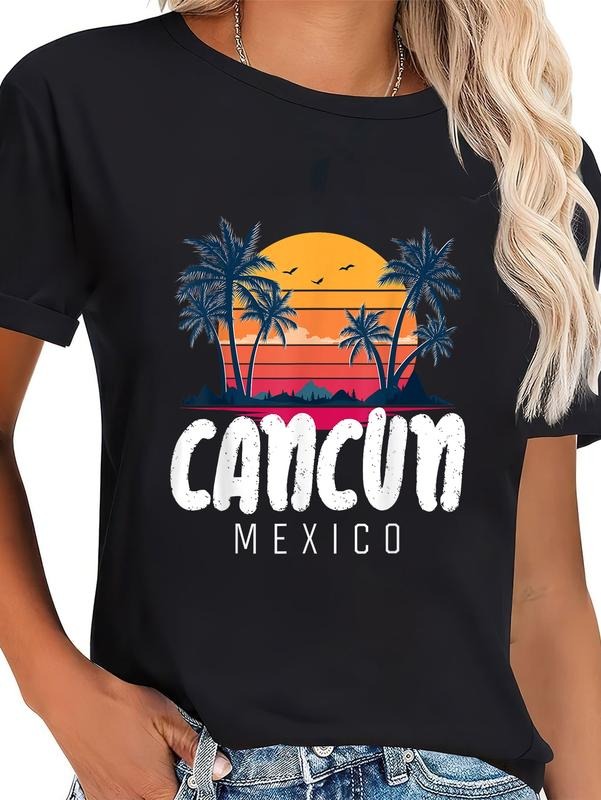 cotton Cancun Mexico Souvenir Family Matching Vacation Cancun T-Shirt casual Fashion graphic tees women Hoodie, Sweatshirt