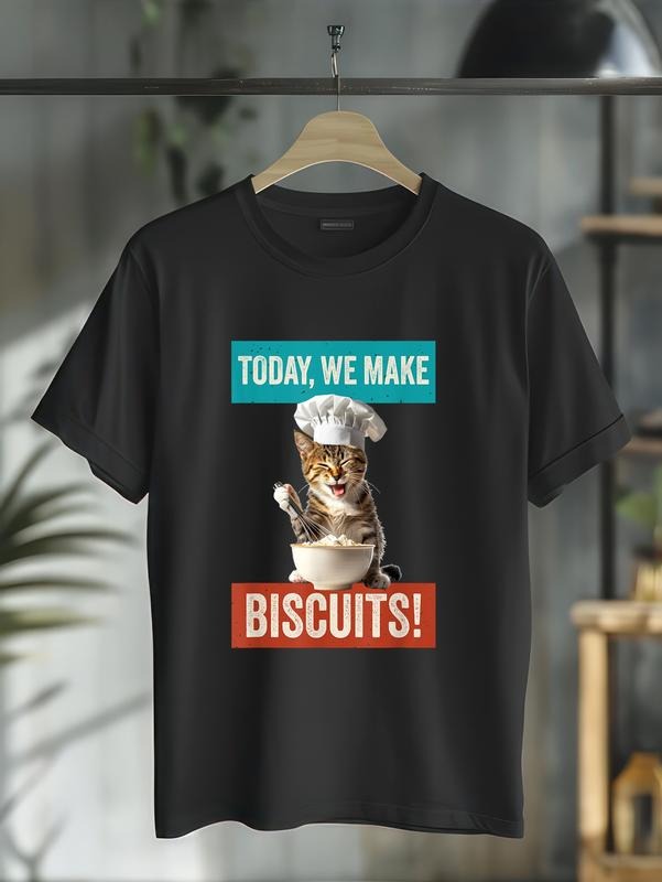 cotton Cat Make Biscuits Funny Cat Baker Kitten Cook for Cat Owner T-Shirt casual Fashion graphic tees for women Hoodie,...