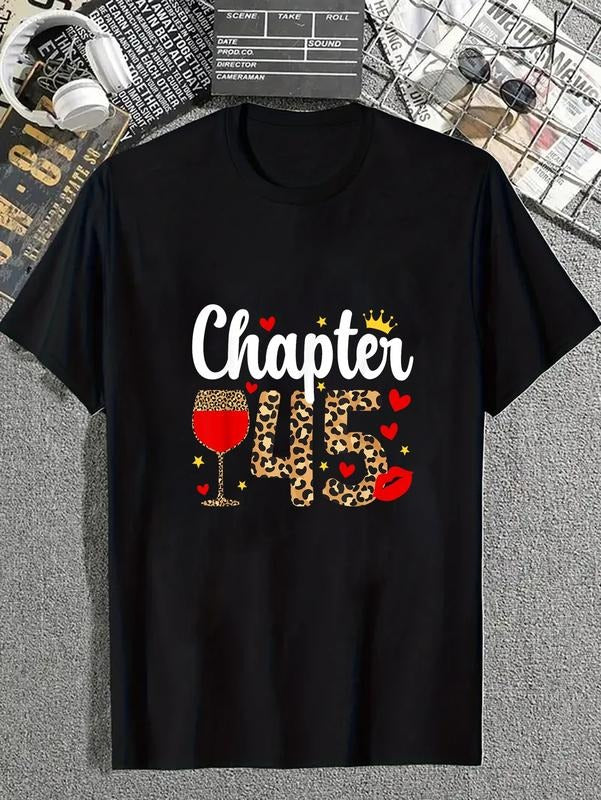 cotton Chapter 45 Year Old 45th Birthday It's My 45th Bday T-Shirt casual Fashion graphic tees for women Hoodie, Sweatshirt