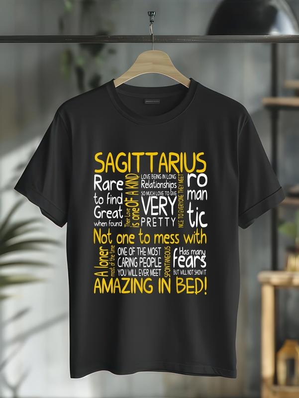 cotton Characteristics of Sagittarius T-Shirt casual Fashion graphic tees for women Hoodie, Sweatshirt | UrbanDripWear.com