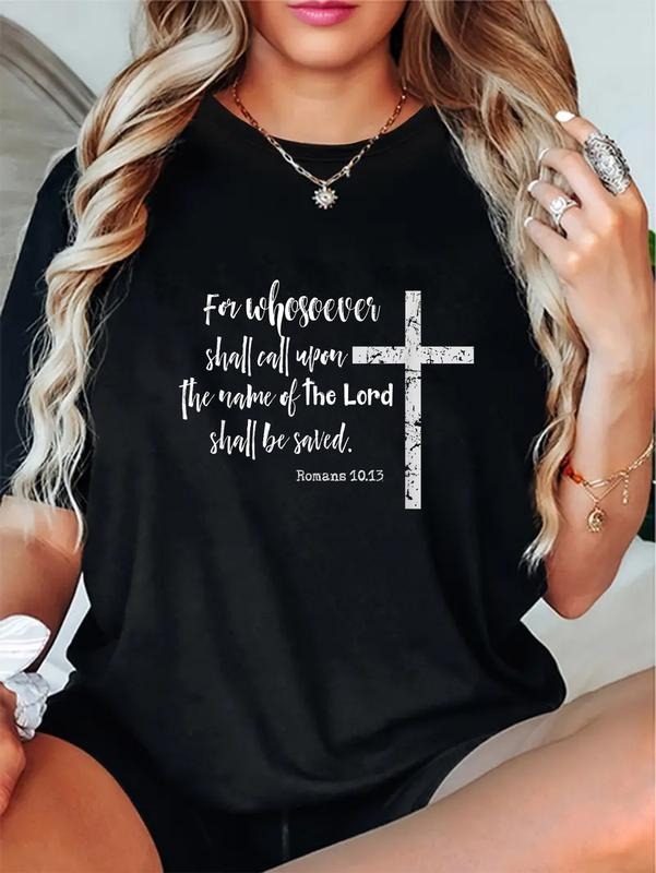 cotton Christian KJV Scripture Whosoever Calls Romans 10.13 T-Shirt casual Fashion graphic tees Hoodie, Sweatshirt
