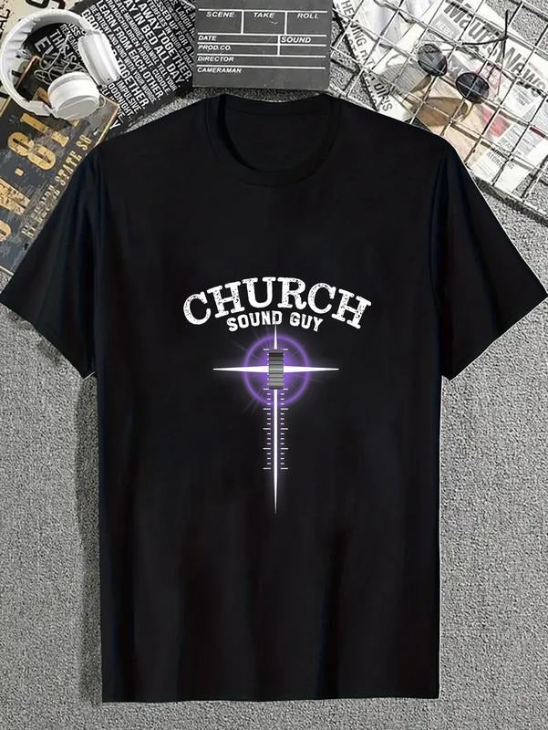cotton Church Sound Guy - Cross Sound Board Fader T-Shirt casual Fashion graphic tees for women Hoodie, Sweatshirt