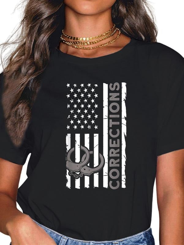 cotton Correctional Officer Corrections Thin Silver Line T-Shirt casual Fashion graphic tees for women Hoodie, Sweatshirt