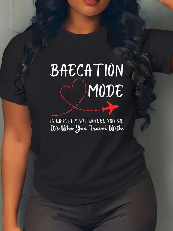 cotton Cute Couples Trip Matching Vacation Baecation Mode-Vibes Tee T-Shirt casual Fashion graphic tees for women Hoodie,...
